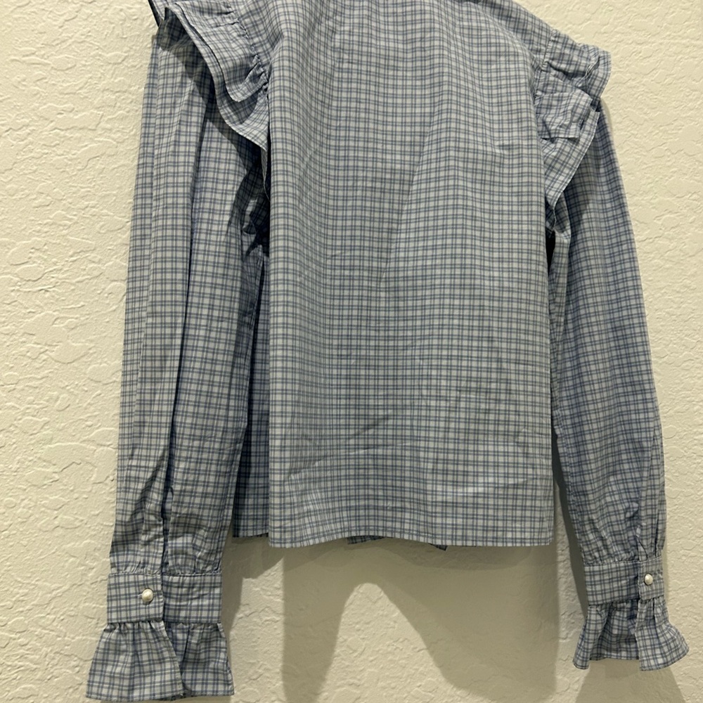 ⬇️PRICE⬇️ 
BATSHEVA • Women’s Long Sleeve Plaid Shirt • size 6 • - Picture 3 of 11
